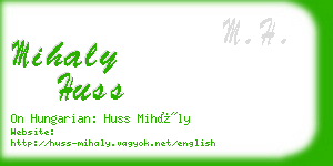 mihaly huss business card